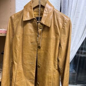 Wilson's Gold/yellow Vintage leather jacket